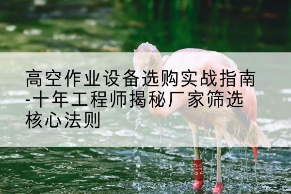 镇康剪叉式升降机厂家-高空作业设备选购实战指南-十年工程师揭秘厂家筛选核心法则